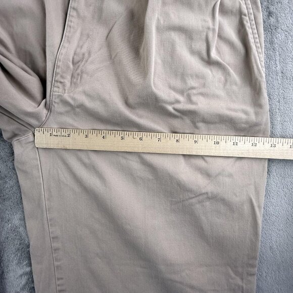 Vintage Polo Ralph Lauren Chino Pants Mens 35x33 Khaki Tan Andrew Pant Pleated - Picture 11 of 16